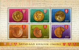 Hungary - 2022 - Coats Of Arms Of Kings Of The House Of Arpad - Mint Stamp Sheetlet - Nuevos