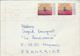 SUEDE AFFRANCHISSEMENT COMPOSE SUR LETTRE POUR LA FRANCE 1978 - Storia Postale