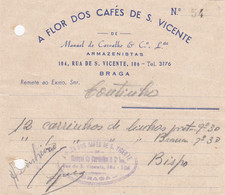 MY BOX 2 - PORTUGAL - COMMERCIAL DOCUMENT - CAFÉ - COFFEE - BRAGA - Portugal