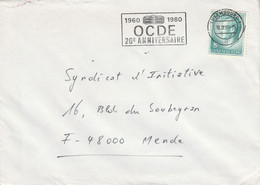 LUXEMBOURG SEUL SUR LETTRE POUR LA FRANCE 1980 - Cartas & Documentos