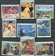 Rwanda Ob: N° 949 à 957 - "Les Impressionnistes". Tableaux - Used Stamps