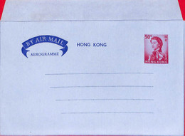 Aa6785 - HONG KONG - POSTAL HISTORY - Stationery AEROGRAMME   - 50 Cents - Entiers Postaux