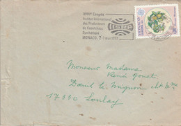 MONACO SEUL SUR LETTRE POUR LA FRANCE 1977 - Lettres & Documents