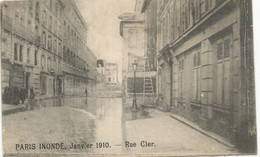 CPA ,Th, Paris Inondé,Janvier 1910,- Rue Cler , - Floods