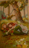 Découpis. Un Couple Dans Une Forêt. Fin XIXe. - Enfants