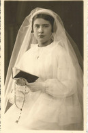 Jeune Fille Communiante  ( Photo Carte  John - Comuniones