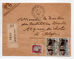- Lettre Recommandée ALGER-STRASBOURG 25.8.1961 - Affranchissement Philatélique Français - - Lettres & Documents