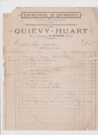 ENTREPRISE DE BATIMENT QUEVY - HUART    à LE QUESNOY (NORD) 1910 - 1900 – 1949