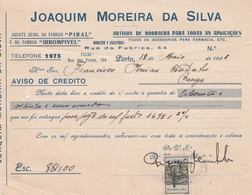 PORTUGAL COMMERCIAL DOCUMENT  - PORTO - FISCAL STAMP - Portugal