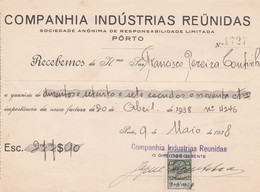 MY BOX 2 - PORTUGAL COMMERCIAL DOCUMENT  - PORTO - FISCAL STAMP - Portugal