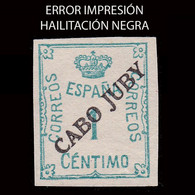 CABO JUBY 1922.ERROR IMPRESIÓN.1c.MNG.Edifil.19hcc - Cabo Juby