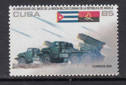 2020 Cuba Military Links With Angola Flags Missiles Complete Set Of 1 MNH - Unused Stamps