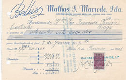 MY BOX 2 - PORTUGAL COMMERCIAL DOCUMENT  - PORTO - FISCAL STAMP - Portugal