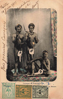 CPA NOUVELLE CALEDONIE - Canaques De Ponérihouen - Rare - Colorisé - Affranchissement Tricolore - RARE - Neukaledonien