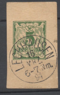 ALLEMAGNE Deutschland FRAGMENT ENTIER POSTAL 5 PFENNIG Oblitération LECHHAUSEN 1894 - Andere & Zonder Classificatie