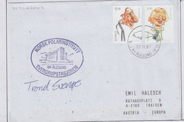 Spitsbergen  Cover Norsk Polarinstitut Sverdrupstasjonen Signature  Ca NY-Alesund 22.11.2001 (LO183B) - Arctic Expeditions