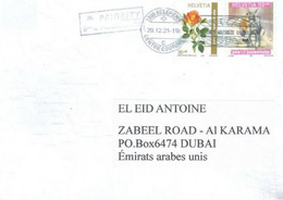 SWITZERLAND  - 2021 - STAMPS  COVER TO DUBAI. - Covers & Documents