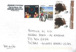 PORTUGAL  - STAMPS  COVER TO DUBAI. - Lettres & Documents