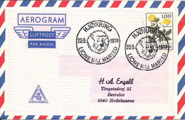 Denmark Aerogramme Hjörring 20-5-1977 Lions Maj Marked (Very Funny LION Postmark) - Lettres & Documents