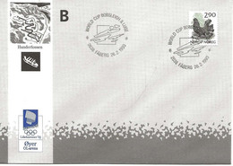 Norge Norway 1993 Olympic Games Lillehammer, Hunderfossen, Øyer, Bobsleigh-arena, Mi 886 Capercaillie - Special Cover - Storia Postale