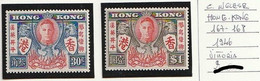 Commonwealth Britannico Hong-Kong  1946 Fine Vittoriosa Della Seconda Guerra Mondiale ** MNH N.167/168 - Neufs
