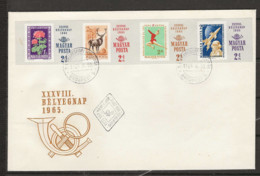 1965 USED Hungary 2175-78B Imperforated - Covers & Documents