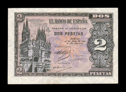 España Spain 2 Pesetas Cathedral Of Burgos 1938 Pick 109 Serie C  T. 384 EBC/+ XF/+ - 1-2 Peseten