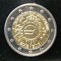 Germany - Allemagne - Duitsland   2 EURO 2012 F   10 Years Euro      Speciale Uitgave - Commemorative - Duitsland