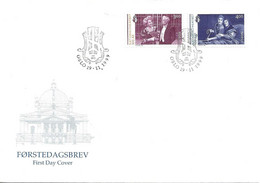 Norge Norway 1999 Centenary Of The National Theater, Oslo. Mi 1333-1334 - FDC - Briefe U. Dokumente