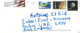 UNITED STATES - 2014 - STAMPS  COVER TO DUBAI. - Brieven En Documenten