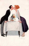 Illustration Ad. Hoffmann - Couple: Baiser Au Champagne - Carte W.S.S.B. N° 5720 Non Circulée - Hoffmann, Ad.