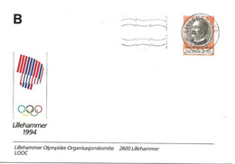 Norge Norway 1990 Olympic Games Lillehammer  - Lillehammer  Olympic Comitee- 5.10.90 - Storia Postale