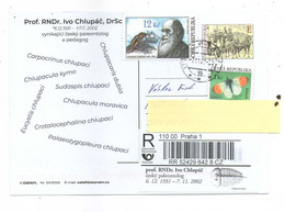 Czech Republic  2022 - 20 Years From Death Nice Czech Paleontologist Prof.dr. Ivo Chlupac, Special Postcard And Reg.labe - Fossielen