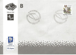 Norge Norway 1993 Olympic Games  Lillehammer  Håkons Hall Arena Cancelled 12.02.93 - Covers & Documents