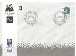 Norge Norway 1993 Olympic Games  Lillehammer  Gjøvik Olympiske Fjellhall Arena Cancelled  6.5.1993 - Covers & Documents