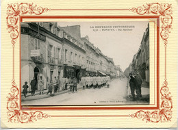 PONTIVY ** SOLDATS DANS LA RUE NATIONALE  ** - Pontivy