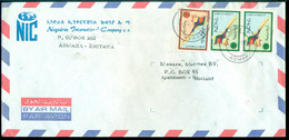 Eritrea 1996 Airmail Cover To Netherlands Mi 41 (2) And 43 - Erythrée