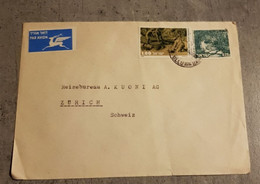 ISRAEL AIR MAIL  LETTER ENVELOPPE COVER CIRCULED SEND TO ZURICH - Luftpost