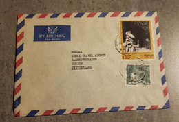 ISRAEL ENVELOPPE LETTER COVER CIRCULED SEND TO SWITZERLAND - Posta Aerea