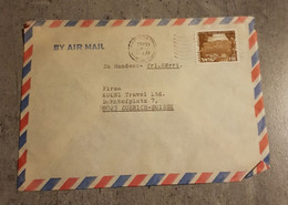 ISRAEL AIR MAIL ENVELOPPE LETTER COVER CIRCULED SEND TO SUISSE - Aéreo