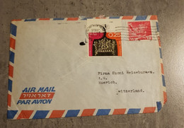 ISRAEL ENVELOPPE LETTER COVER CIRCULED SEND TO SWITZERLAND - Poste Aérienne