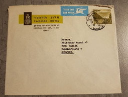 ISRAEL ENVELOPPE LETTER COVER CIRCULED SEND TO SWITZERLAND - Luchtpost