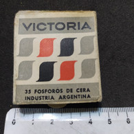 Antigua Caja Fósforos De Cera Victoria – Origen: Argentina – Vacía - Boites D'allumettes