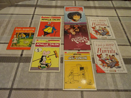 Bd Lot De 8 Dont Achile Talon, Gai Luron Et "Bob Et Bobette" - Lots De Plusieurs BD