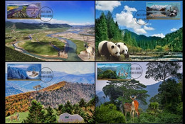 China Maximum Card，2022-26 National Park Stamps Ultimate Postcard,5 Pcs - Cartes-maximum