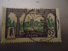 GABON  FRANCE  COLONIES USED STAMPS 1910   WITH POSTMARK  35C - Autres & Non Classés