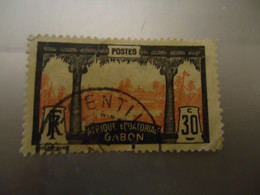 GABON  FRANCE  COLONIES USED STAMPS 1910   WITH POSTMARK  30C - Sonstige & Ohne Zuordnung