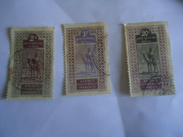 NIGER FRANCE  COLONIES  USED  3  STAMPS 1921 CAMELS   WITH POSTMARK - Autres & Non Classés