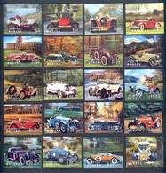 BHUTAN 1971 CLASSIC CARS 3-D Stamps COMPLETE 20v SET MNH, As Per Scan - Fehldrucke