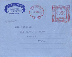 Aa6788 - HONG KONG - POSTAL HISTORY - AIRMAIL COVER From VICTORIA To ITALY  1964 - Postwaardestukken